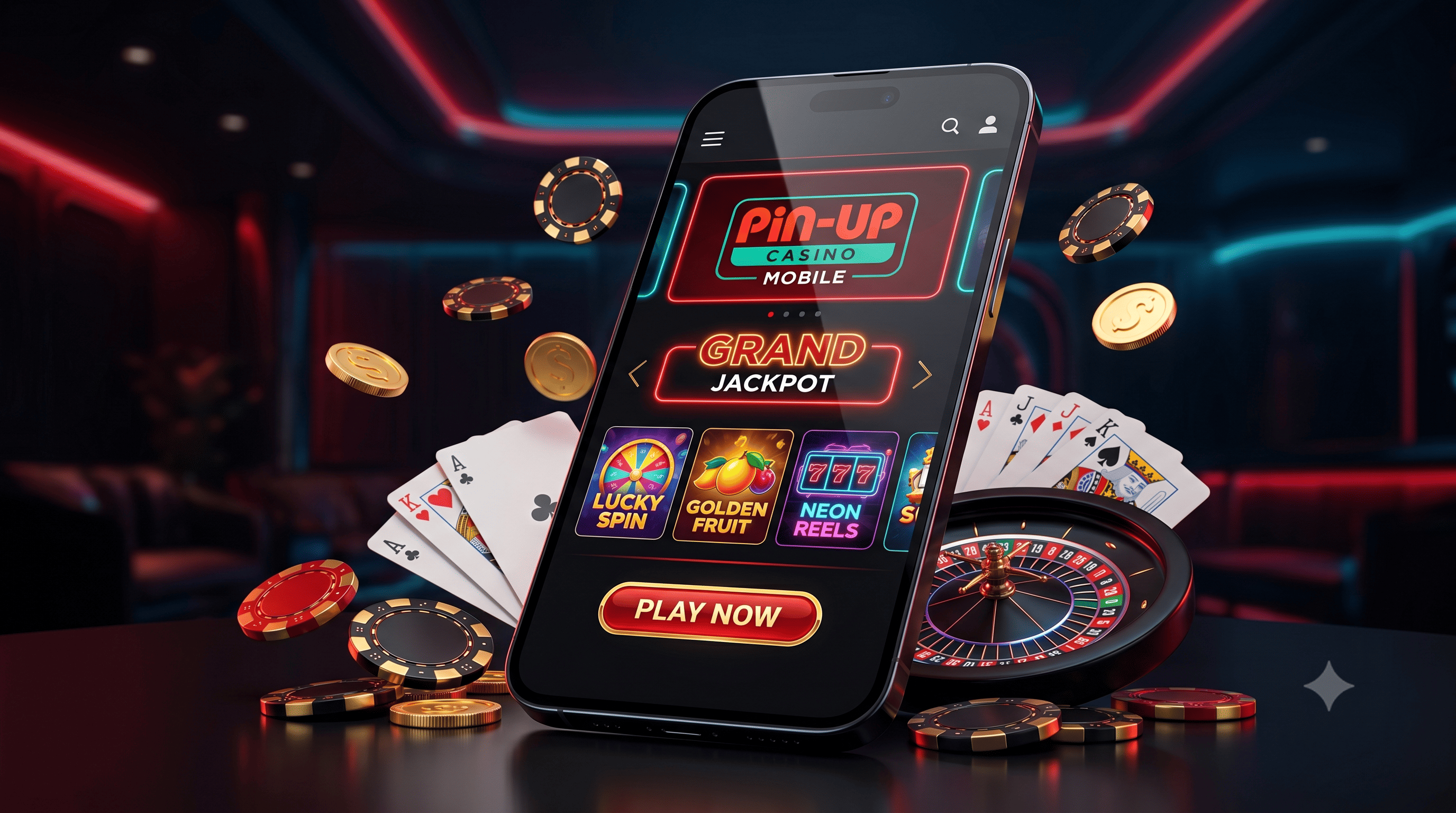 Pin Up casino homepage interface